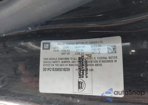 2014 Chevrolet Camaro 2Lt из США, поврежденный, VIN 2G1FC1E35E9218239